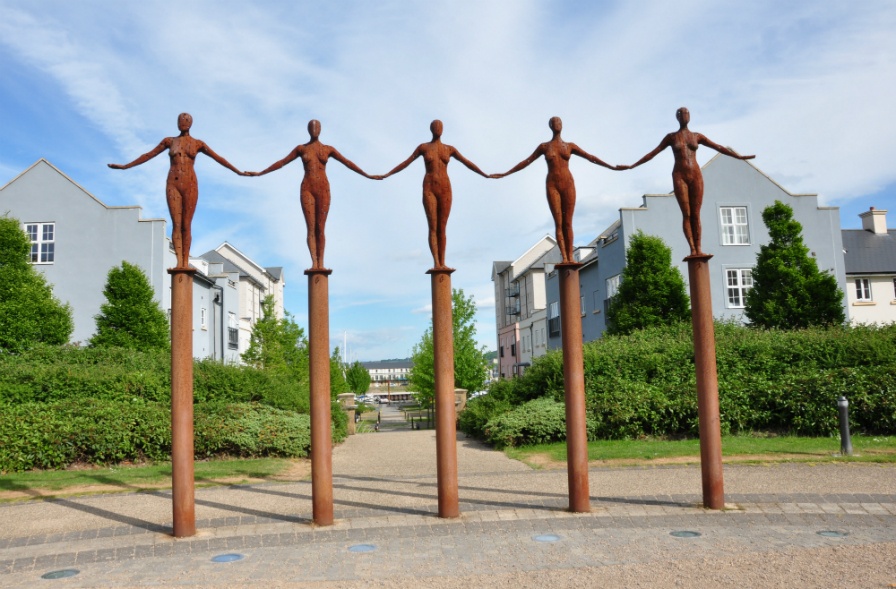 Five Sisters sculpture on Portishead Art Trail