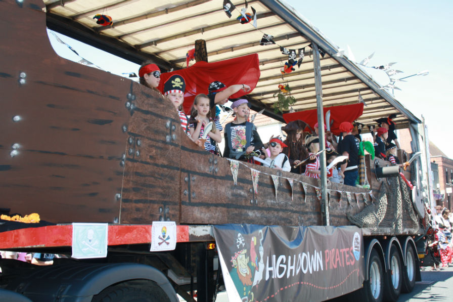 Highdown Schools Pirate Ship Carnival Float