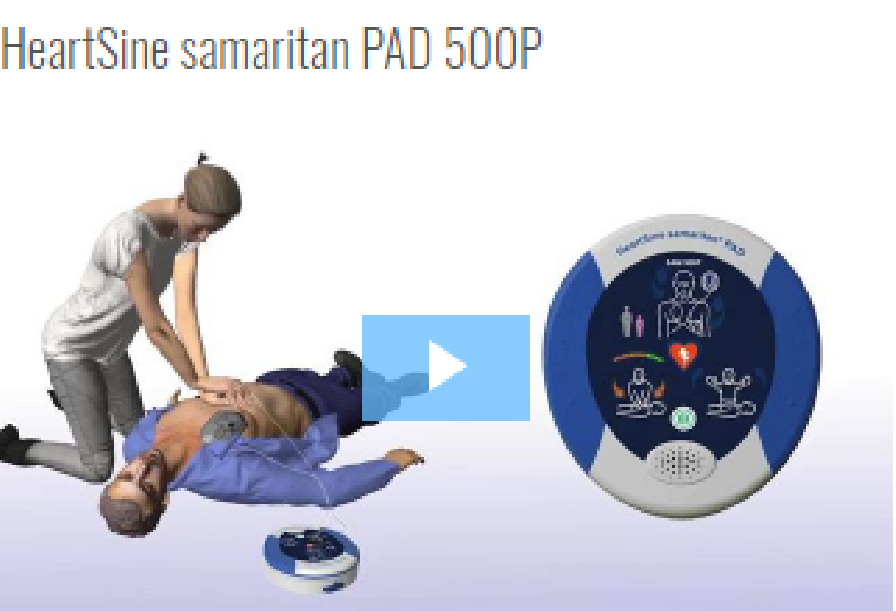 link to movie demonstration of heartsine samaritan 500p defibrillator with real time C P R instructions